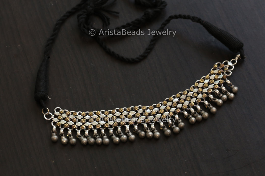 Dual Tone Choker Necklace