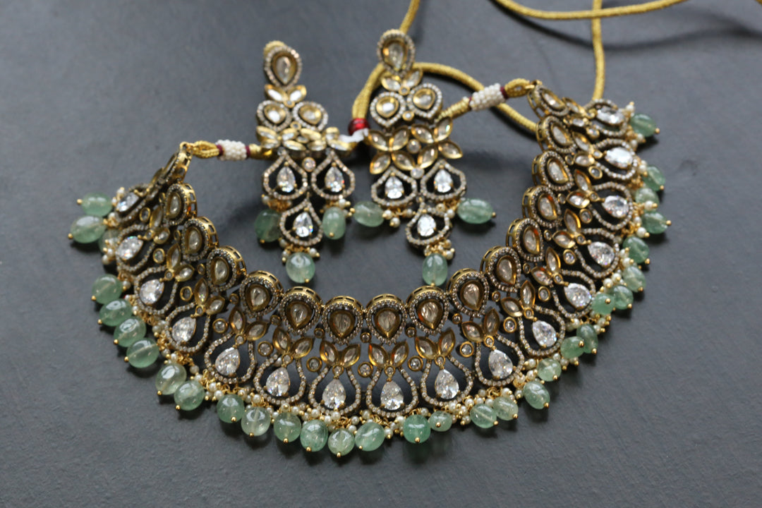 Victorian Choker Set - Fluorite Drops