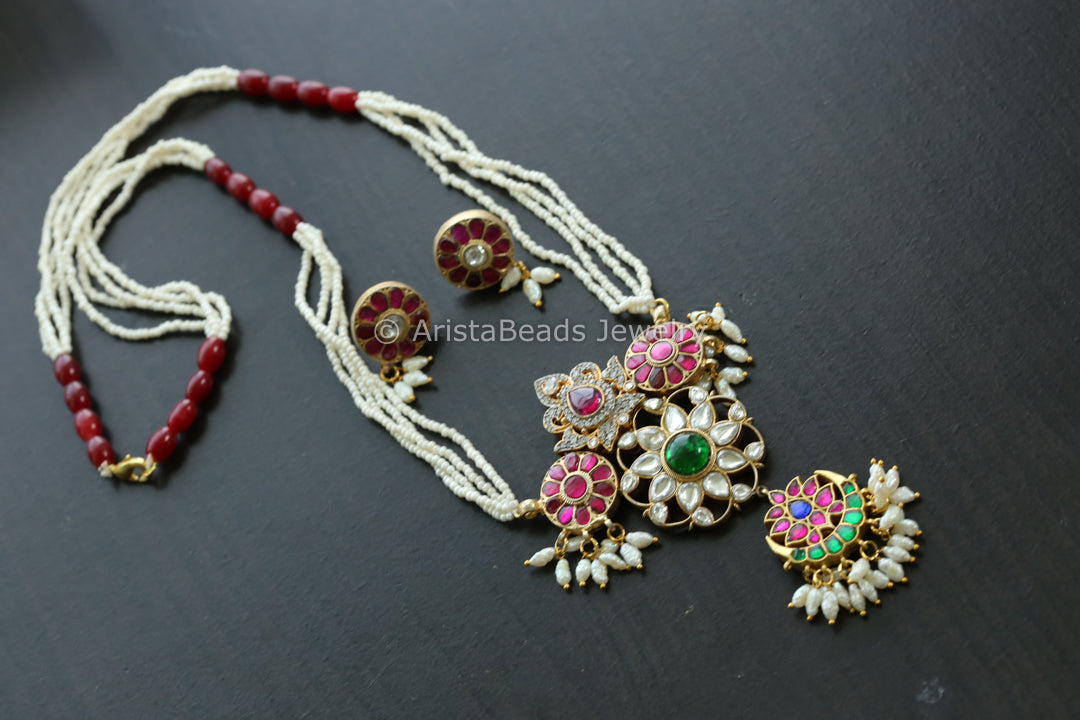 Jadau Fusion Necklace Set