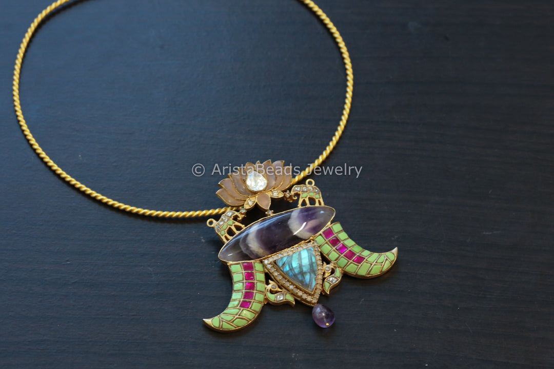 Amethyst & Labradorite Fusion Necklace