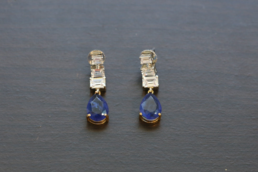 Blue CZ Earrings