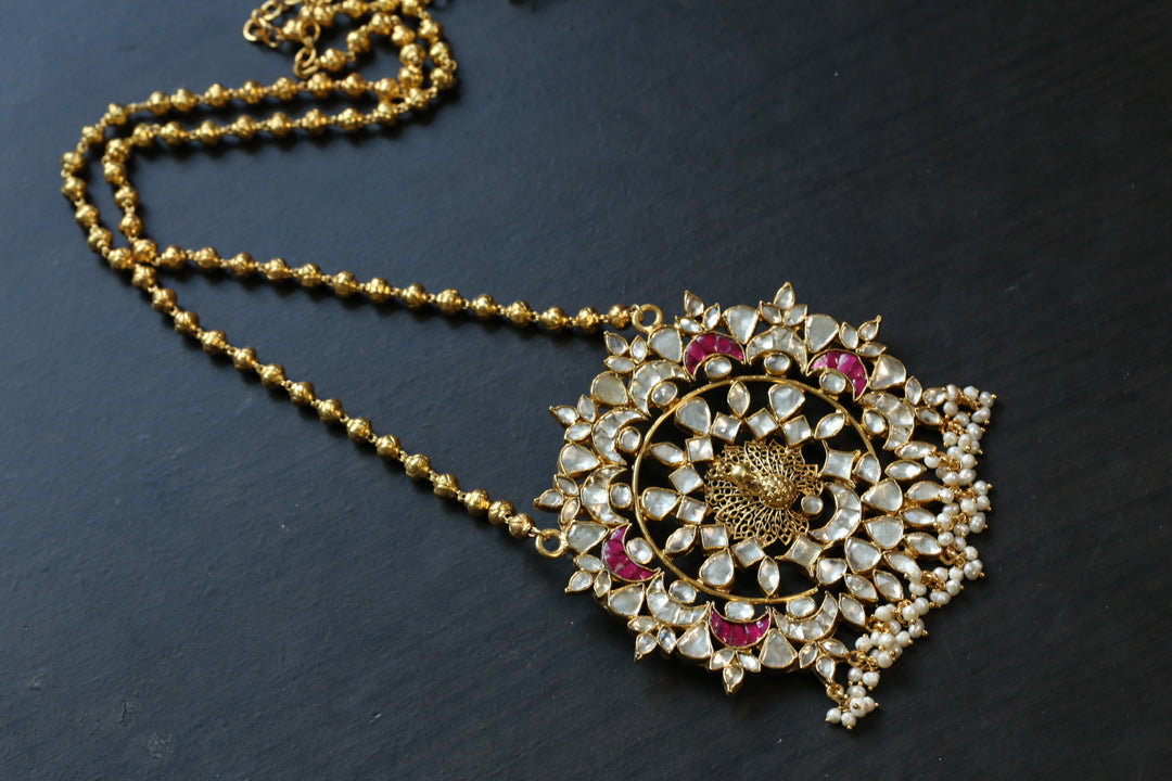 925 Sterling Silver Kundan Necklace