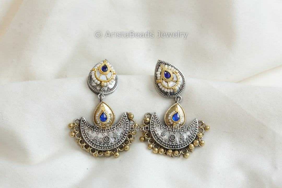 Fusion Dual Tone Earrings - 2