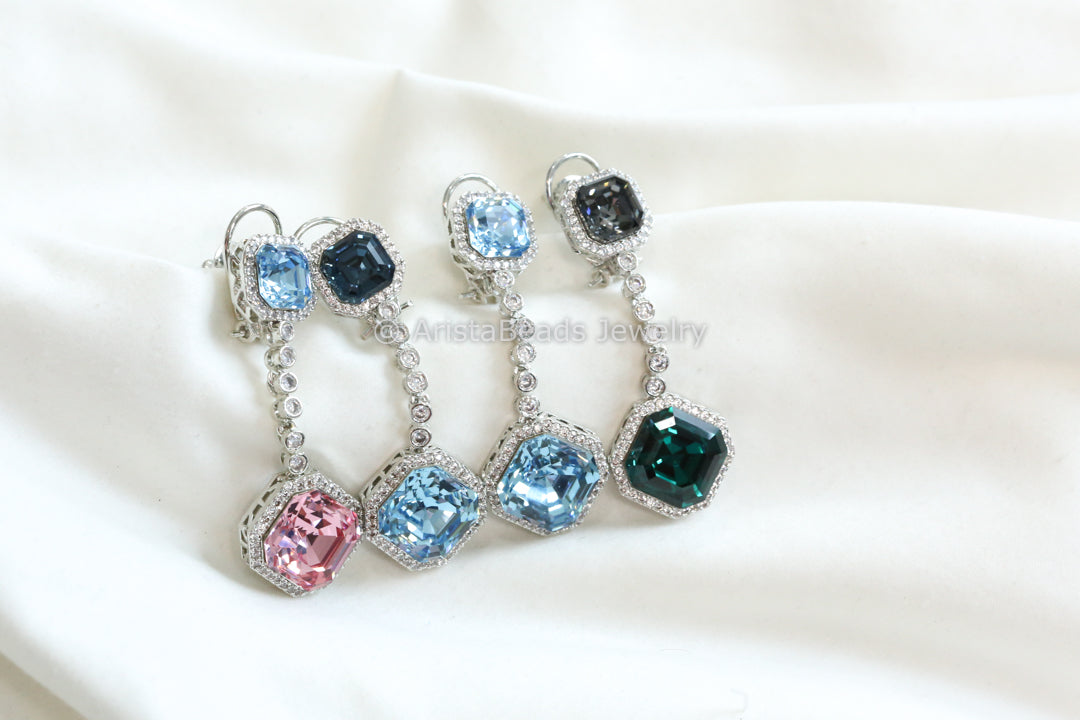 Designer Austrian Swarovski Crystal Earrings