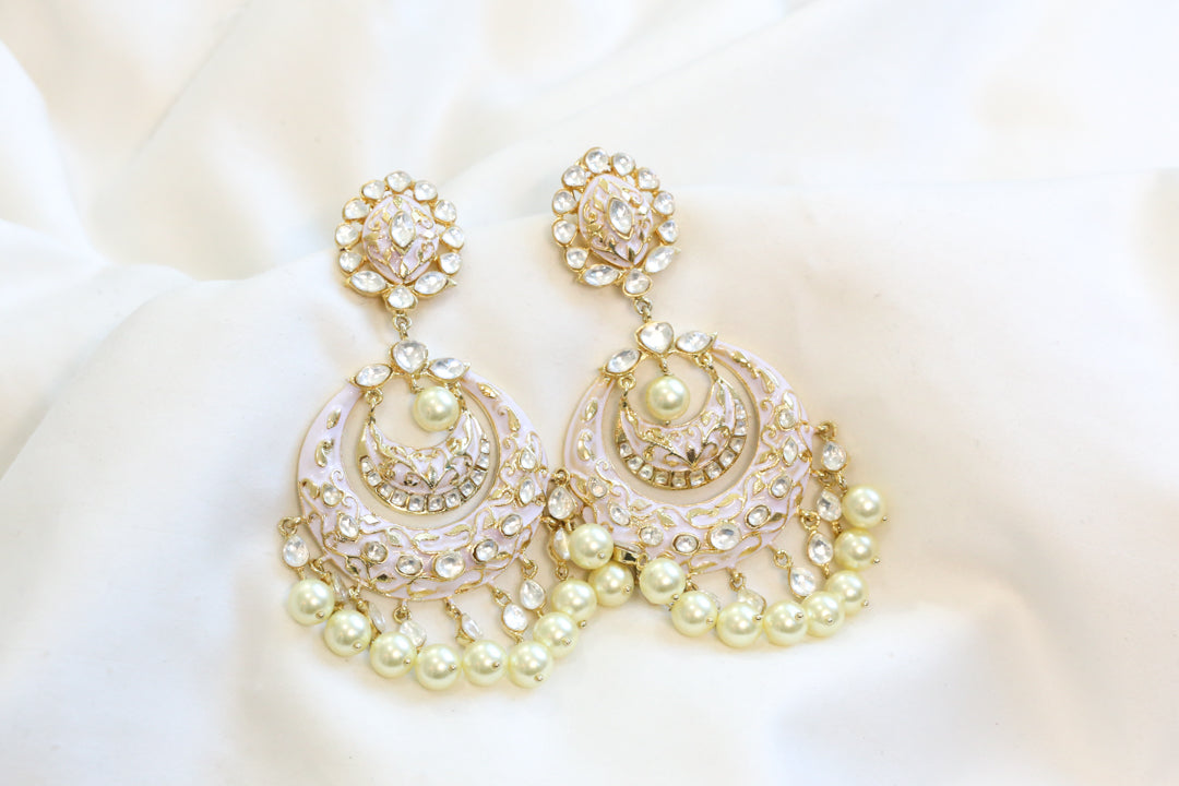 Enamel & Kundan Chandbaali - Style 2
