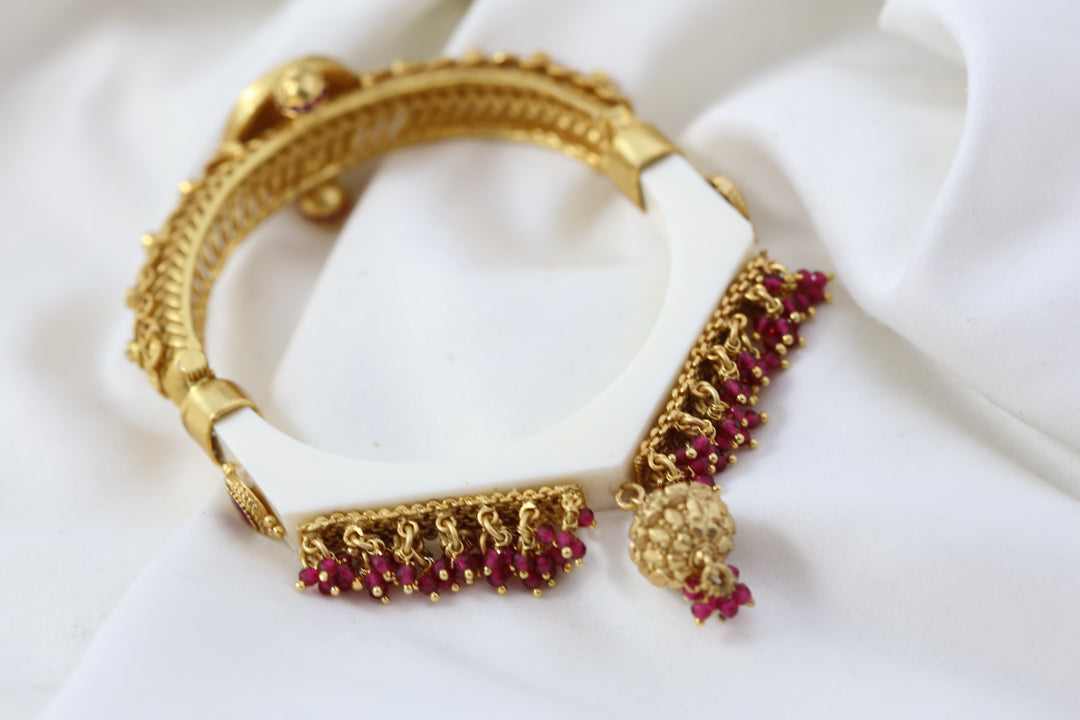 Jadau Ivory Gold Bangle (2.6/2.8 openable)