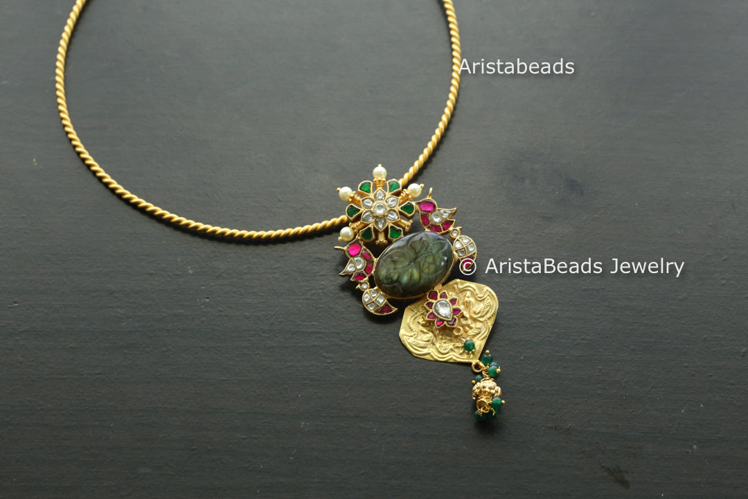 Small Fusion Labradorite Hasli Necklace (Removable)