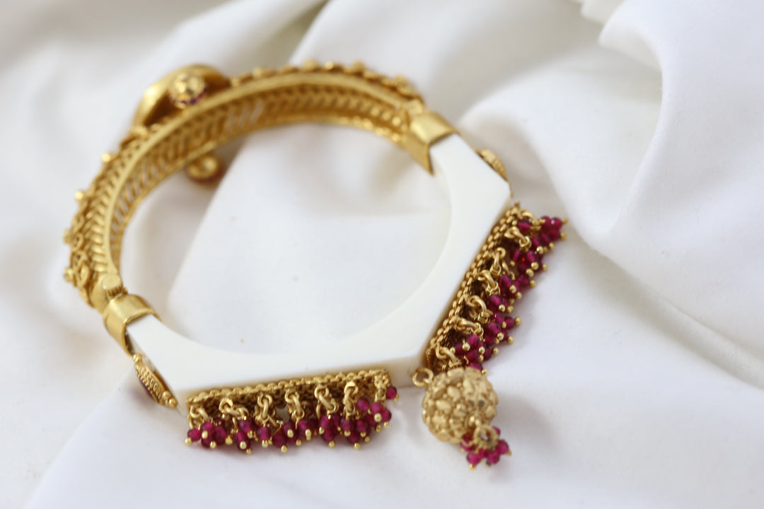 Jadau Ivory Gold Bangle (2.6/2.8 openable)
