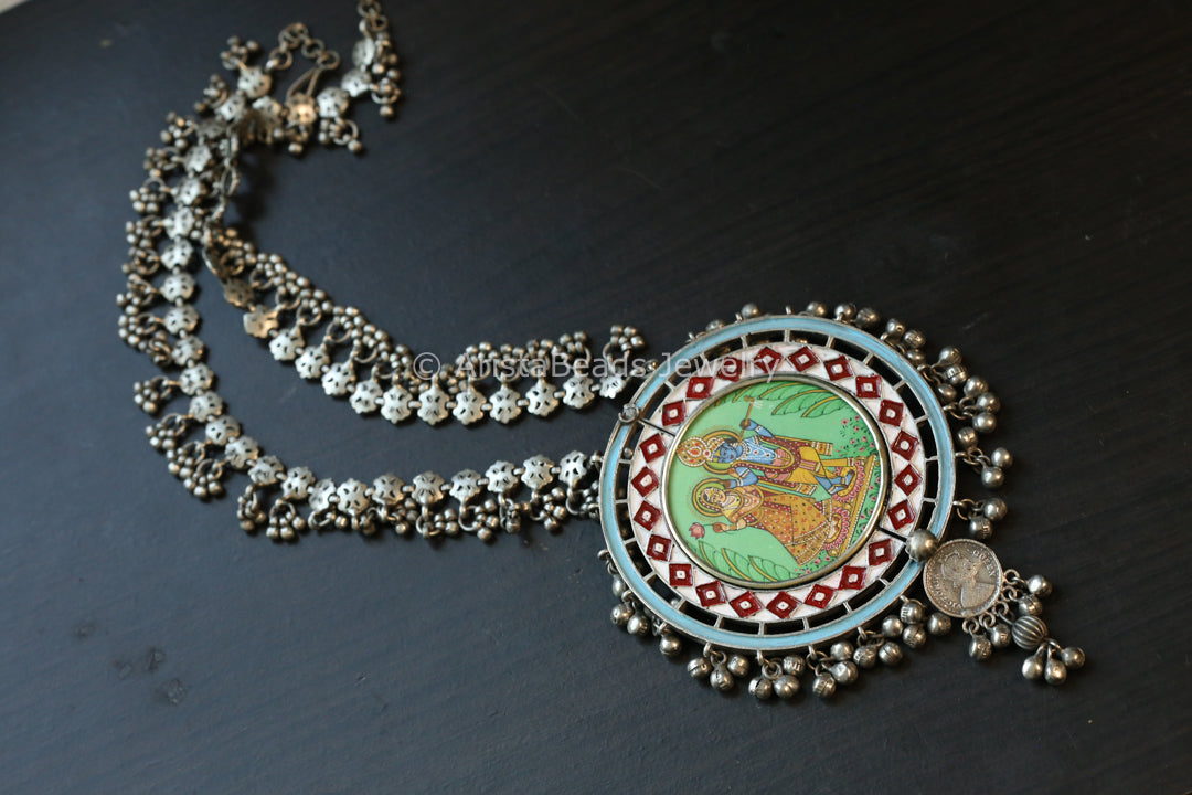 Oxidized Hand-Painted & Enamel Necklace - Style 5