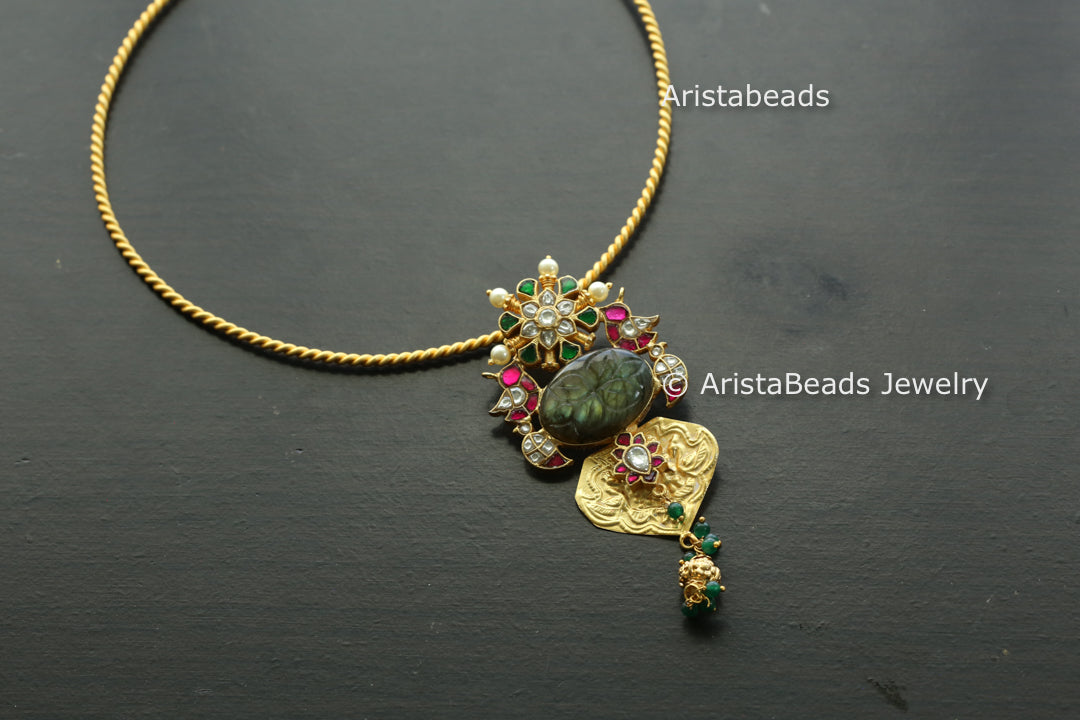Small Fusion Labradorite Hasli Necklace (Removable)