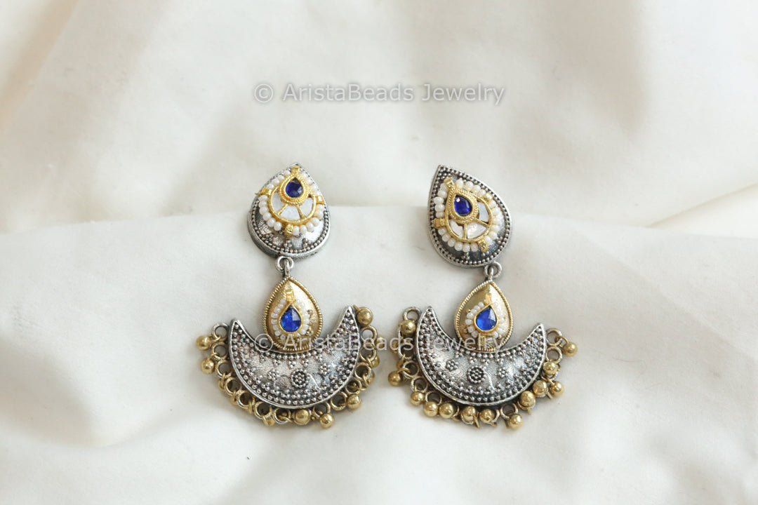 Fusion Dual Tone Earrings - 2