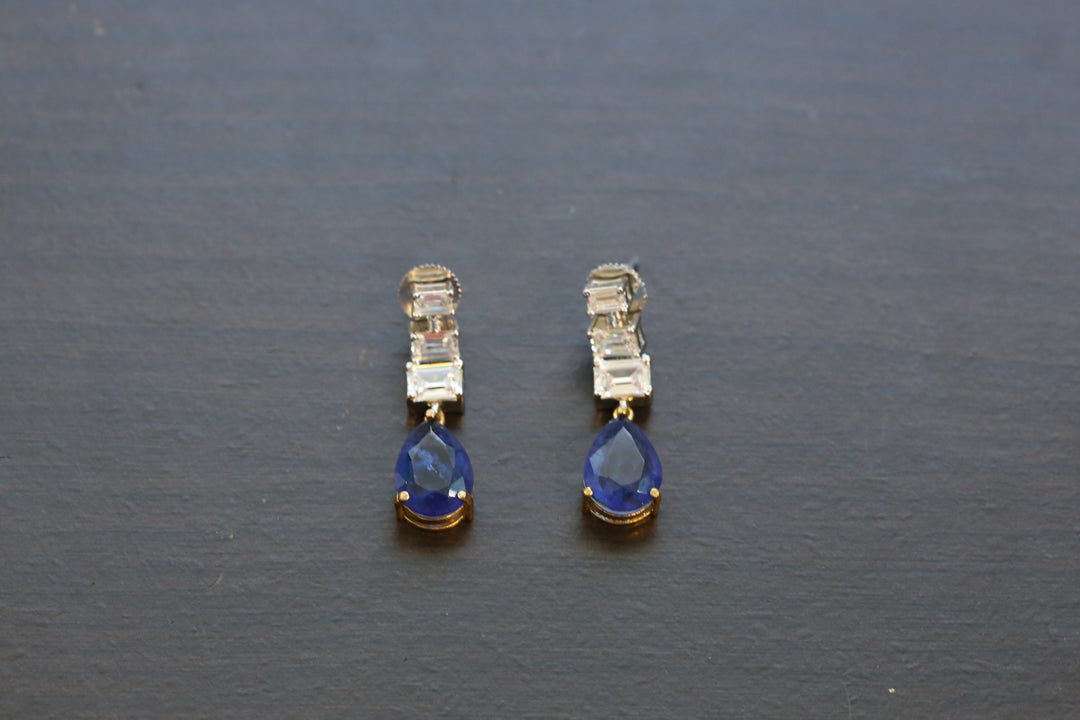 Blue CZ Earrings