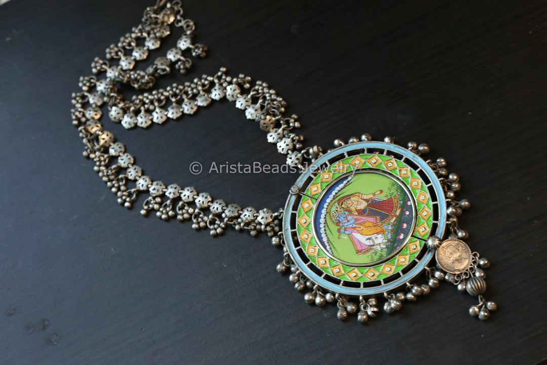 Oxidized Hand-Painted & Enamel Necklace - Style 4