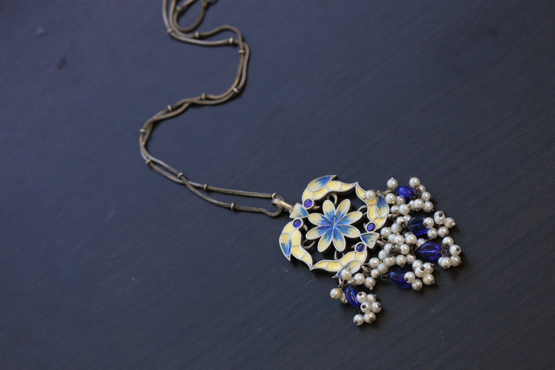 Oxidized Enamel Necklace - Style 9