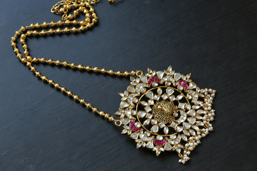 925 Sterling Silver Kundan Necklace