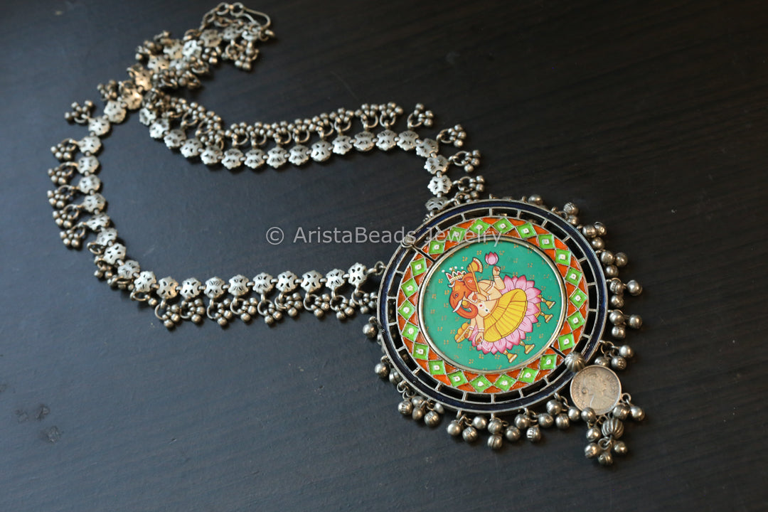 Oxidized Hand-Painted & Enamel Necklace - Style 7