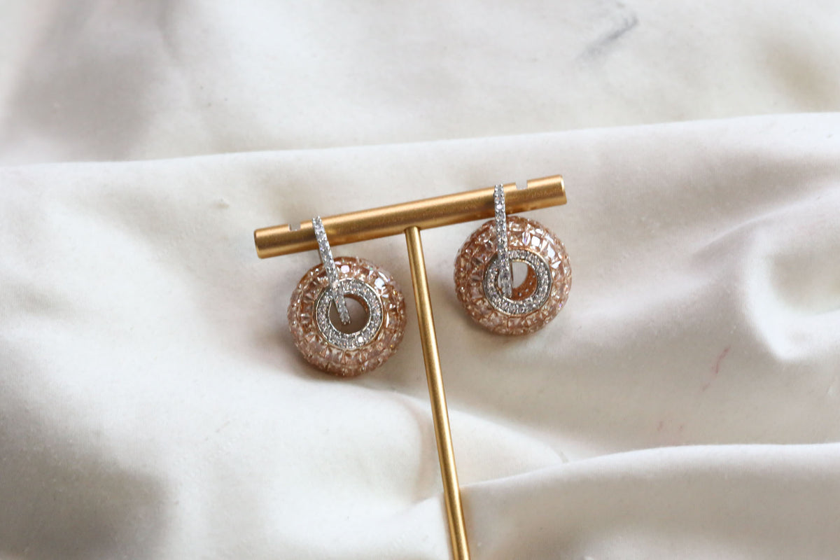 Premium Invisible Setting Hoops - Peach