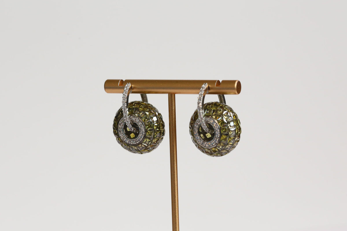 Premium Invisible Setting Hoops - Olive