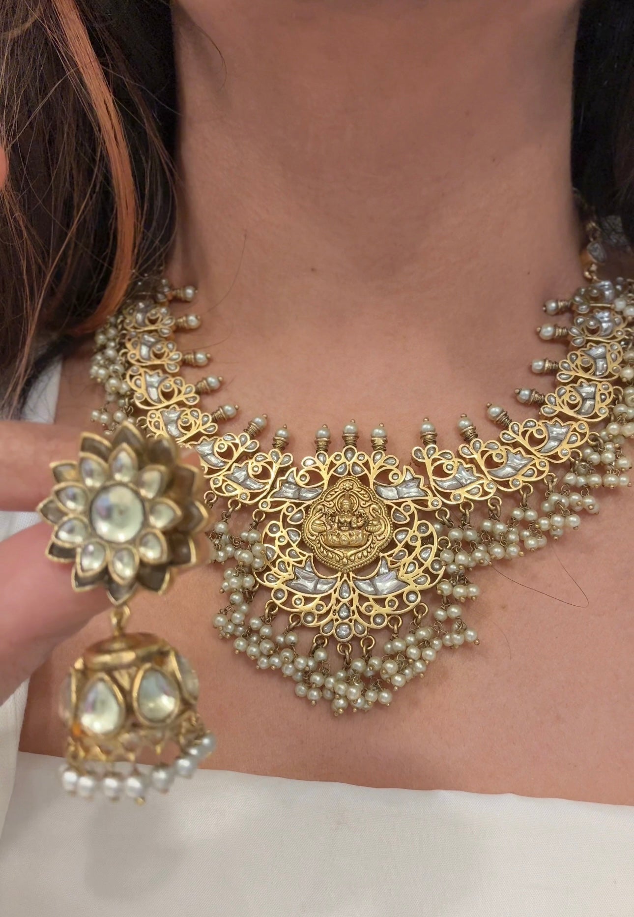 Vintage Polish Kundan Set (V102-01)