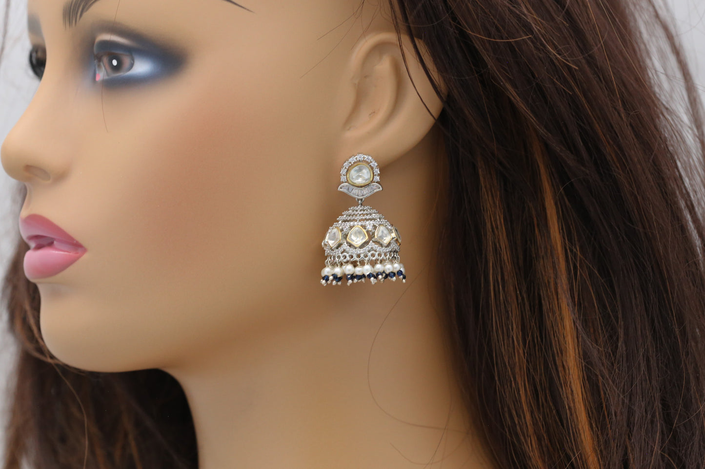 Moissanite CZ Jhumka