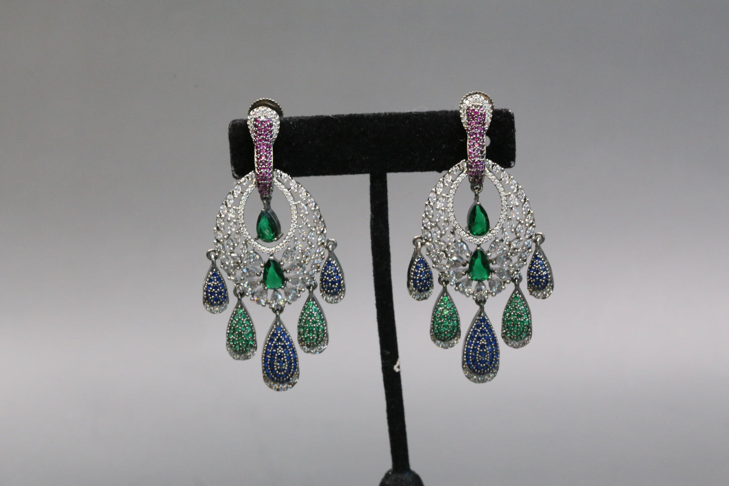 Rekha Micro CZ Earrings - Multi