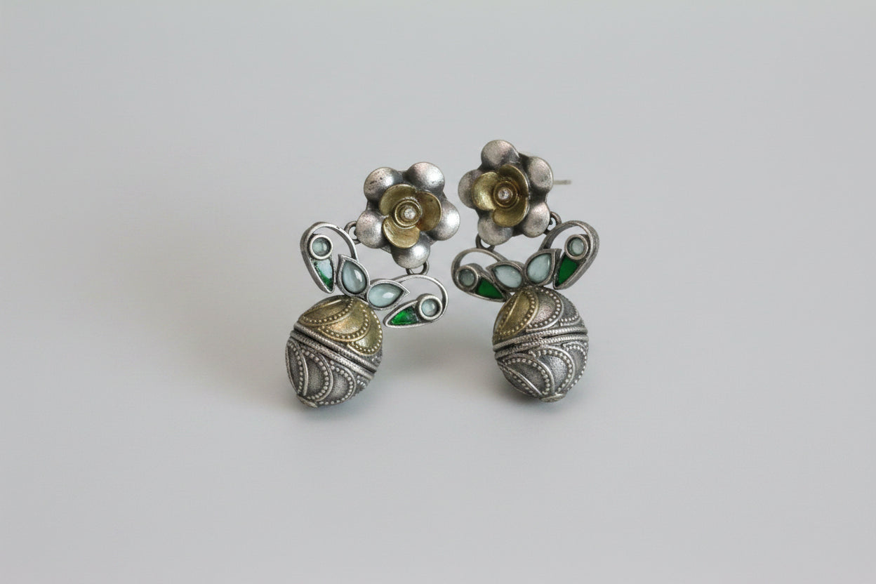 Karishma Dual Tone Earrings