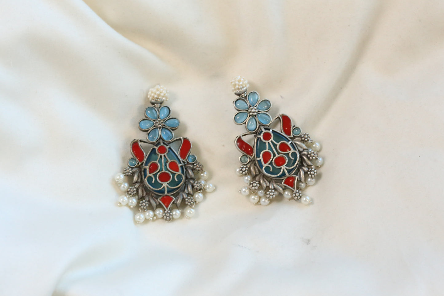 Fusion Earrings -Red