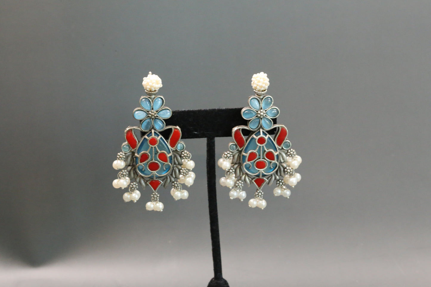 Fusion Earrings -Red