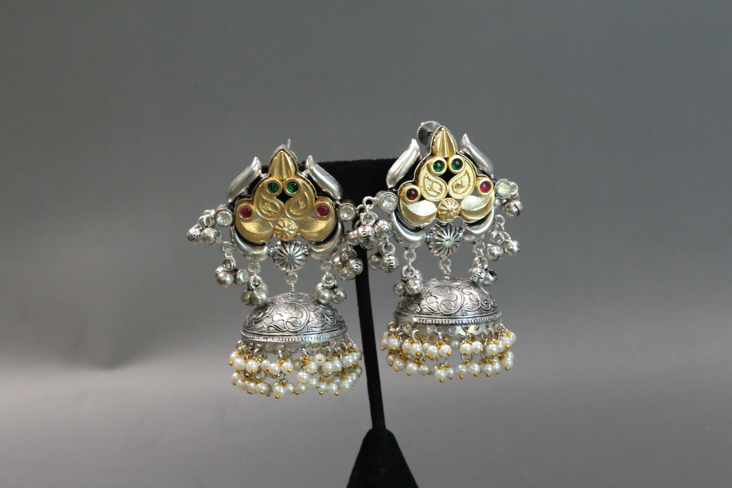 Fusion Kundan Dualtone Jhumka