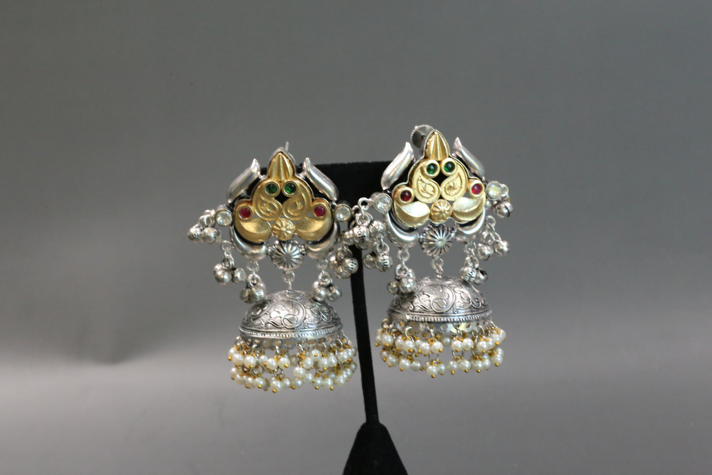 Fusion Kundan Dualtone Jhumka