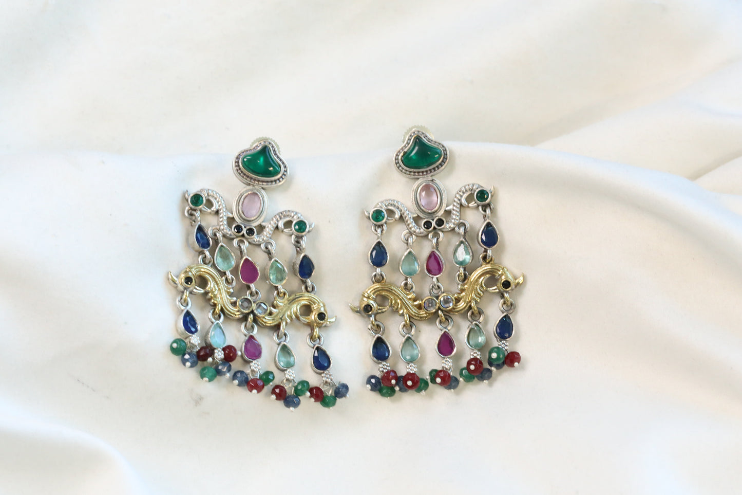 Dhaani Dualtone Pasa Earrings - Multi