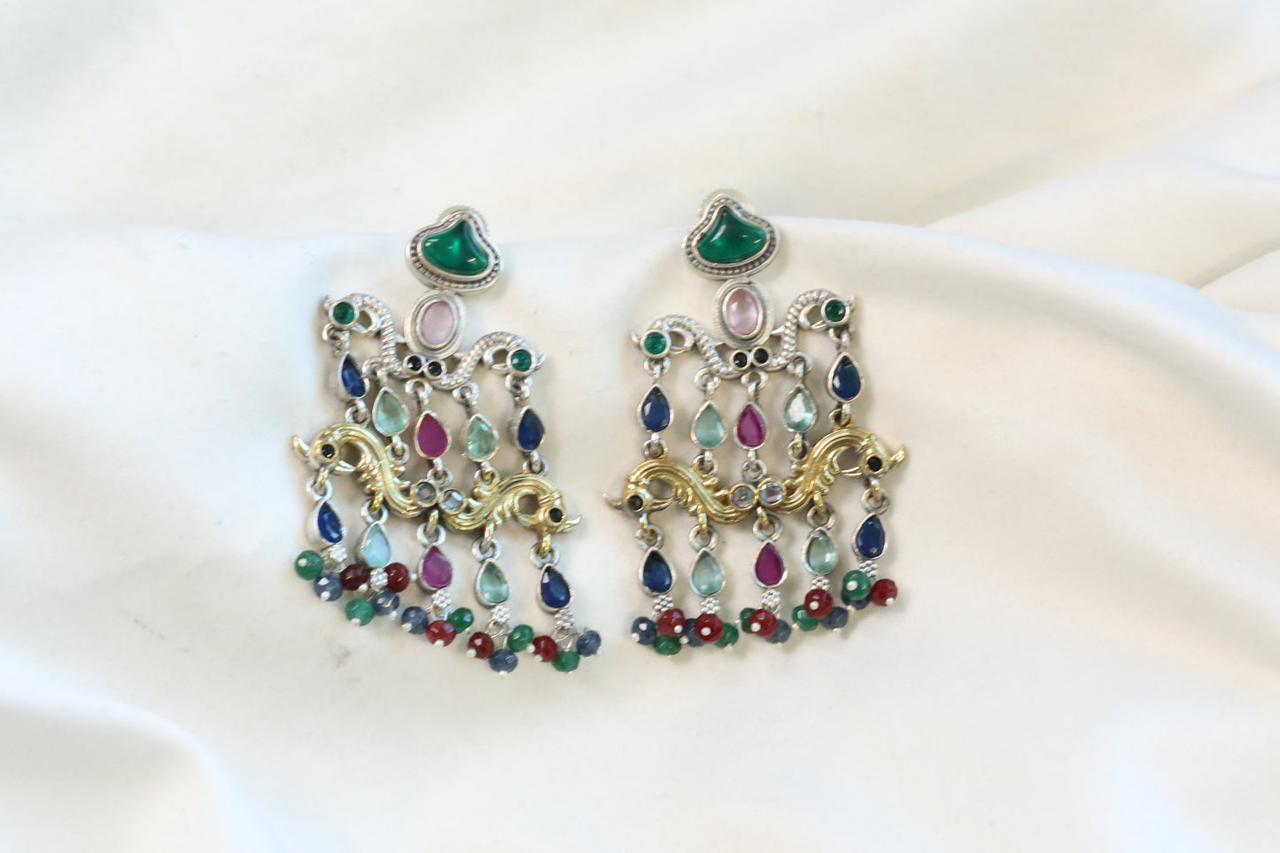 Dhaani Dualtone Pasa Earrings - Multi