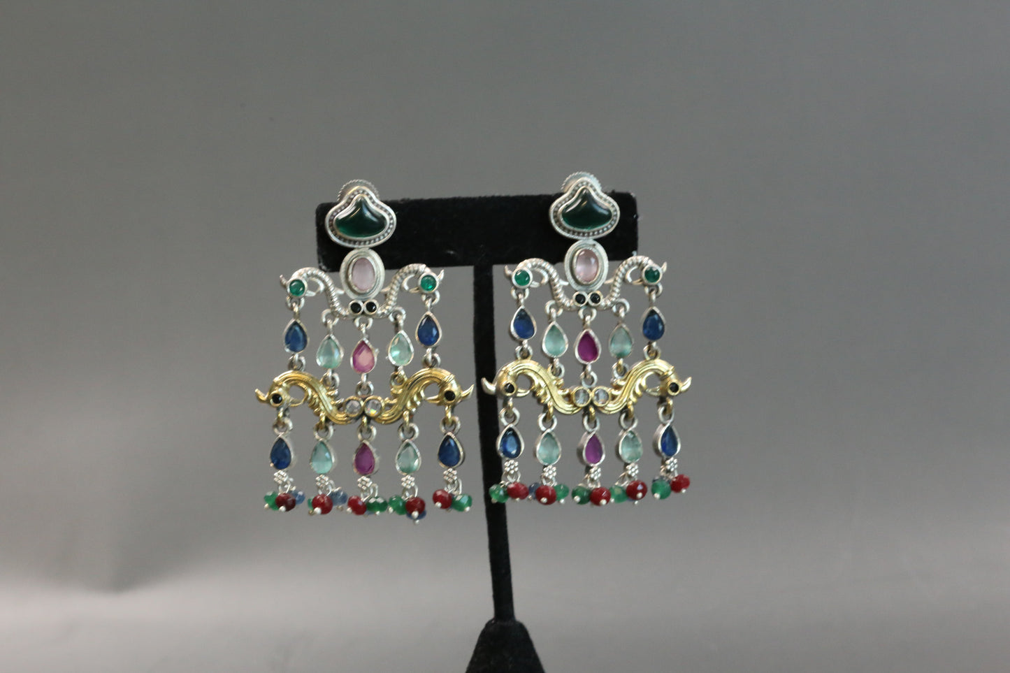 Dhaani Dualtone Pasa Earrings - Multi