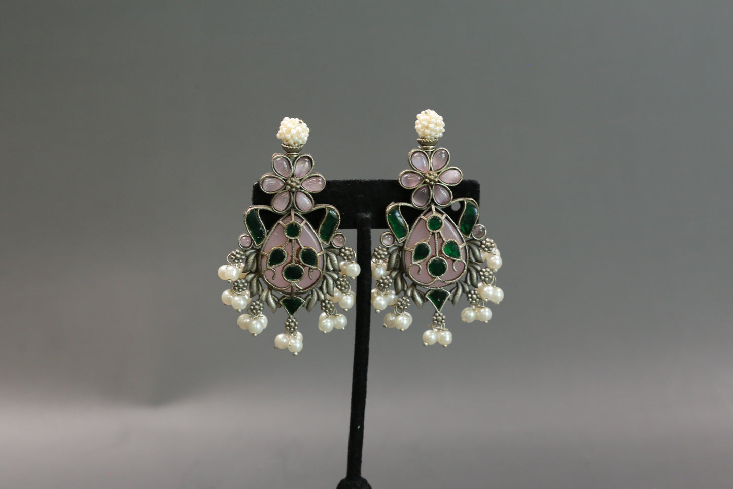 Fusion Earrings - Pink Green