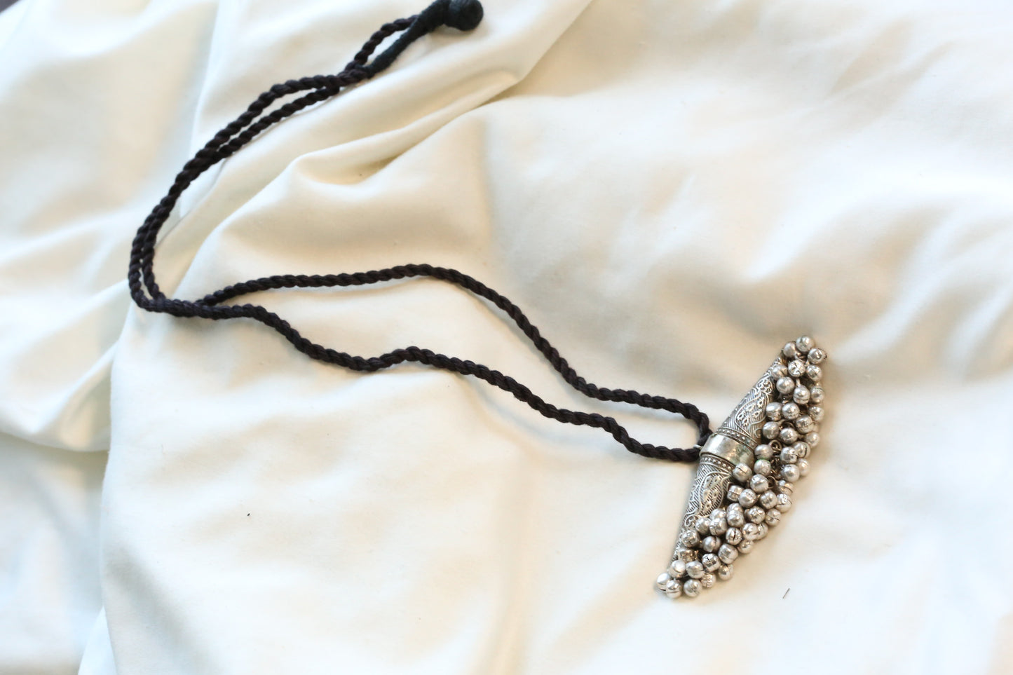 Black Thread Tabeez Pendant Necklace