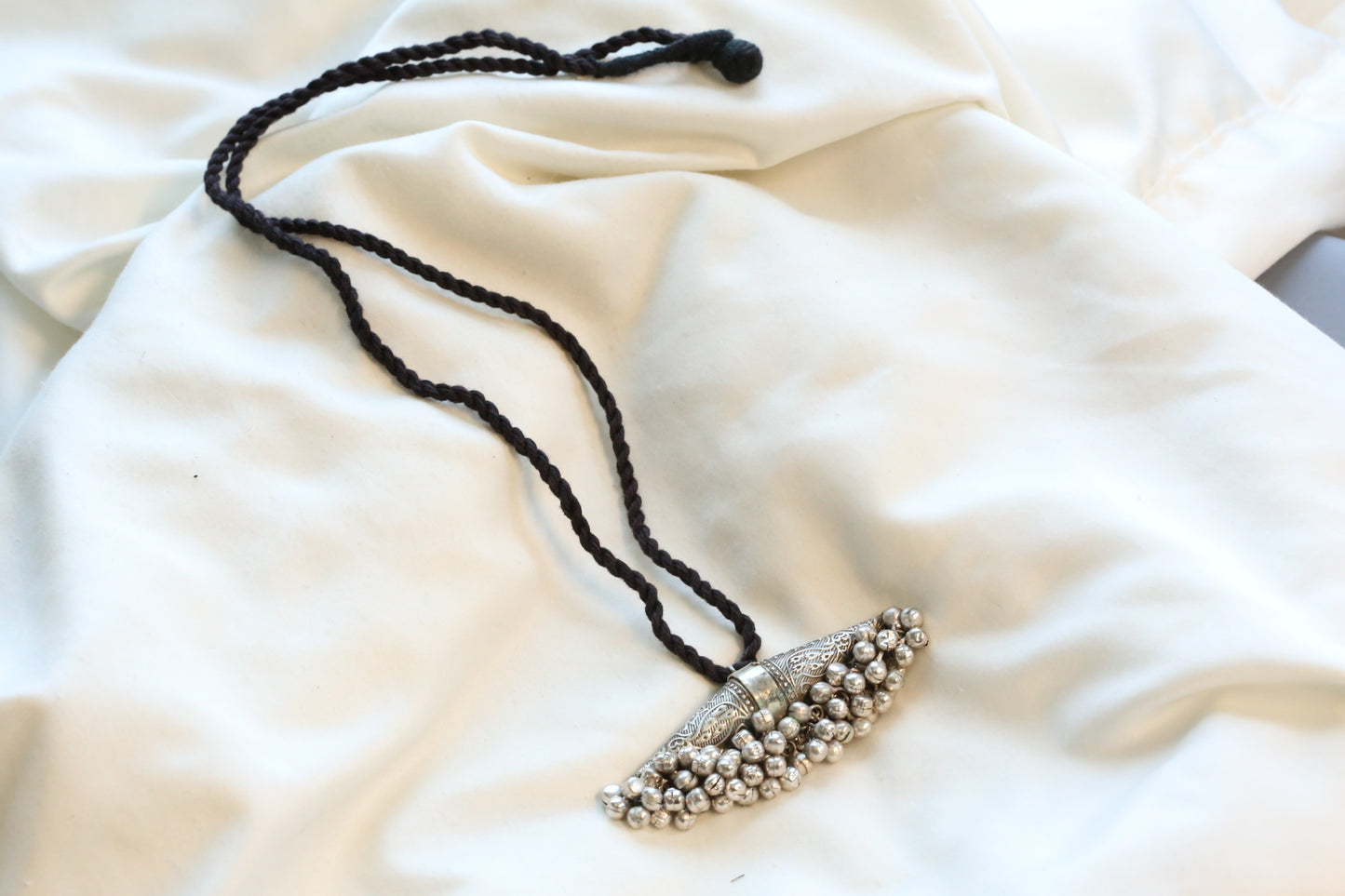 Black Thread Tabeez Pendant Necklace