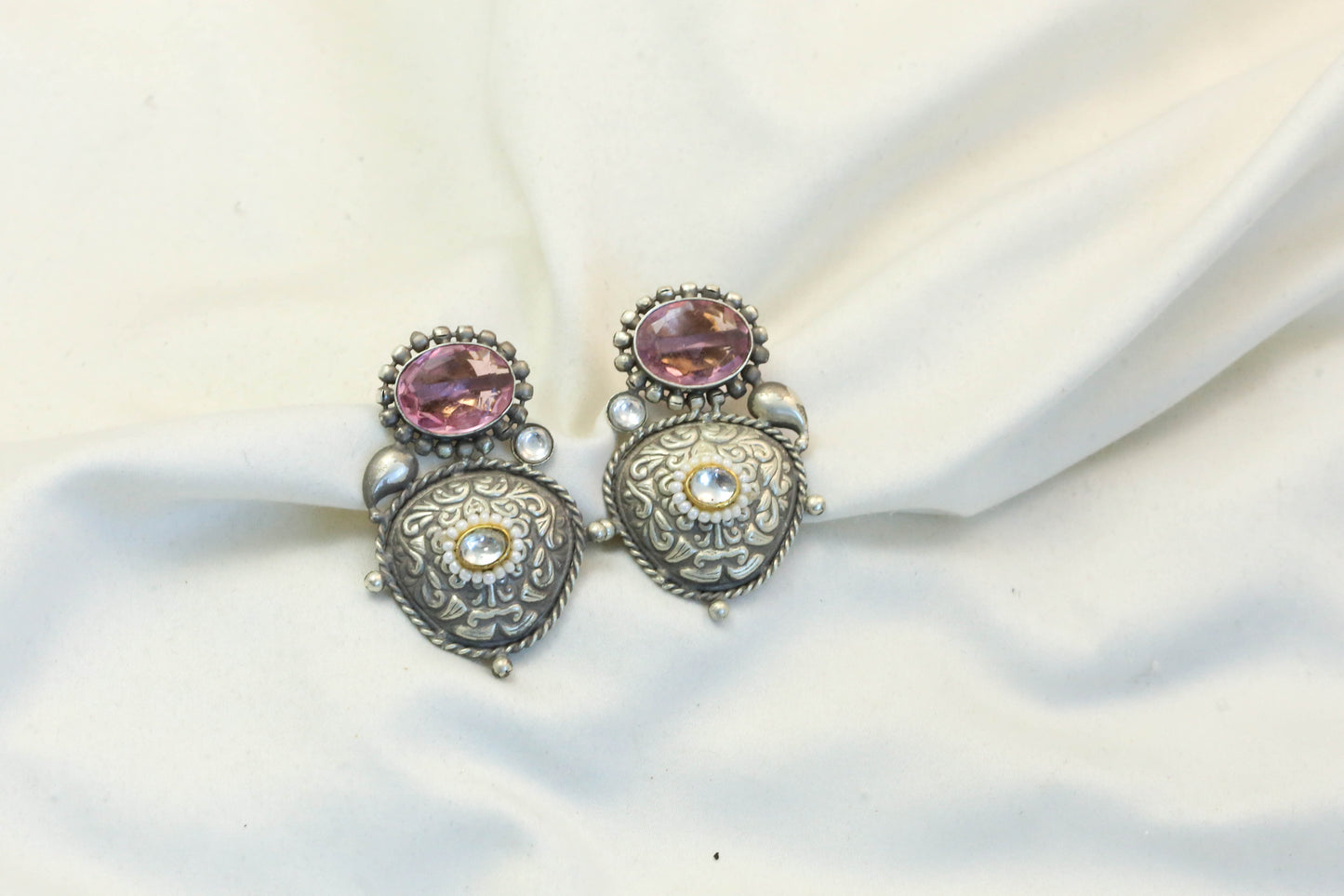 Kundan Fusion Earrings- ABJOC-20