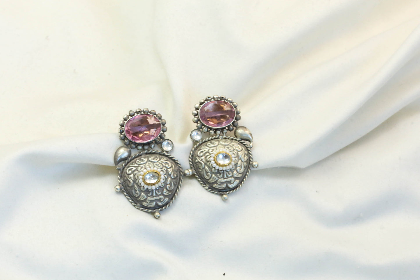 Kundan Fusion Earrings- ABJOC-20