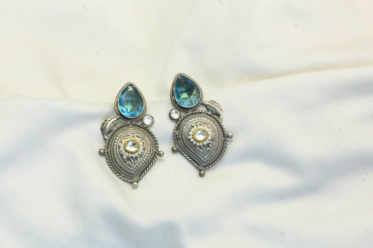 Kundan Fusion Earrings-  ABJOC-19