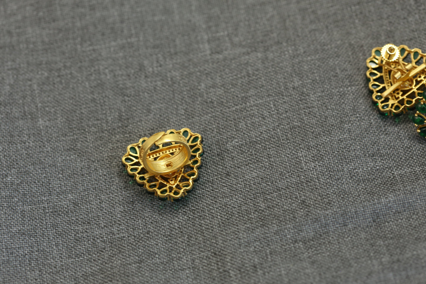 Triangle Real Moissanite & Pota Ring