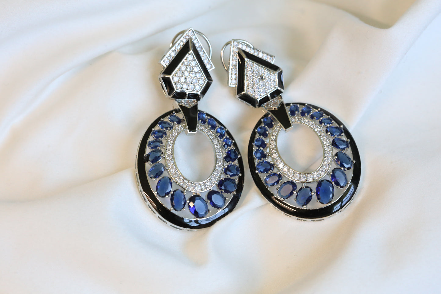 CZ Enamel Earrings