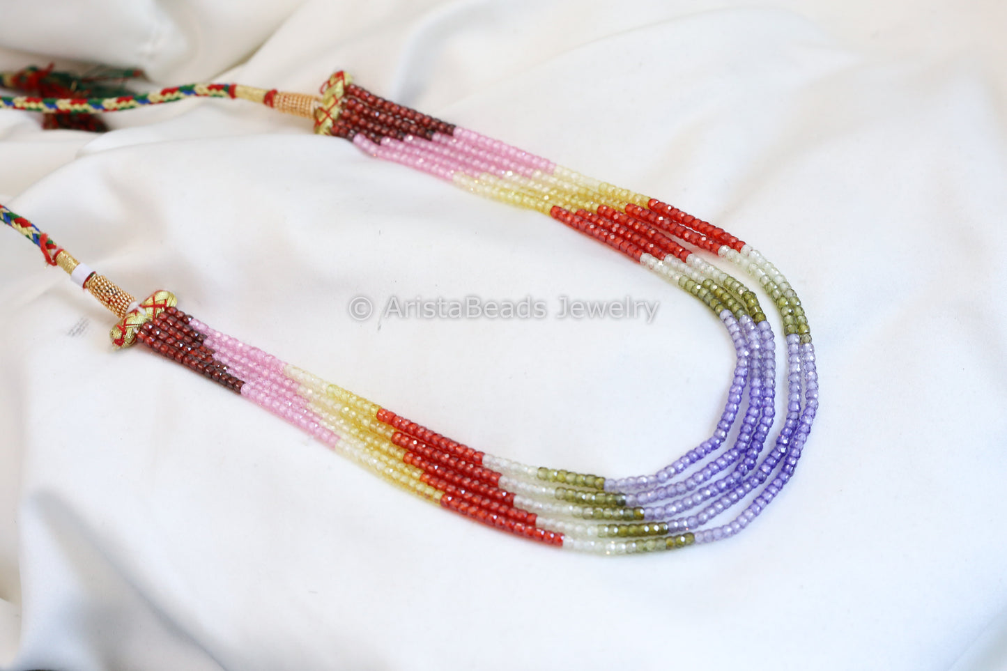 5 Strand Hydro Bead Necklace - Multicolor