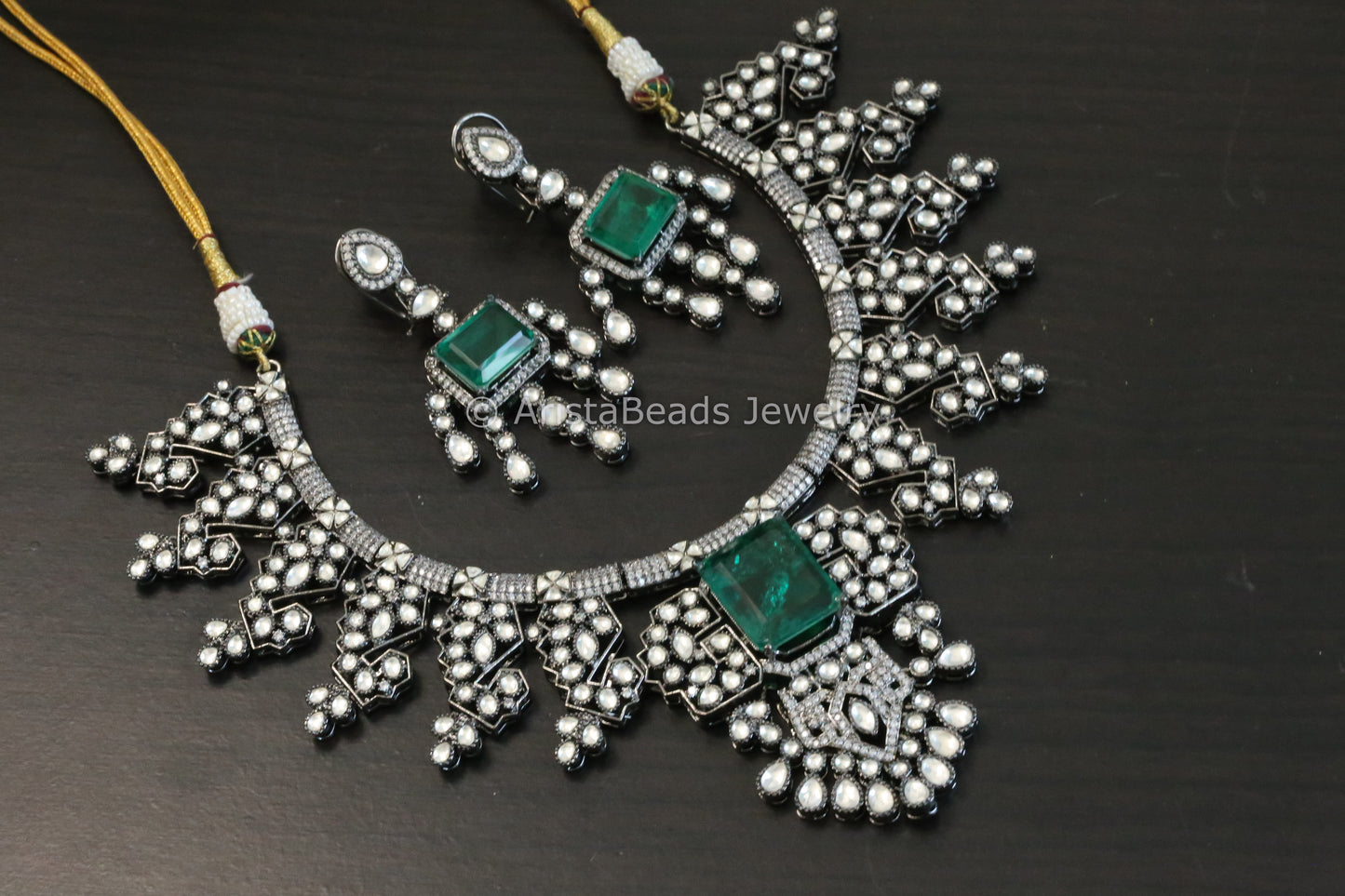Victorian Kundan & Doublet Necklace Set
