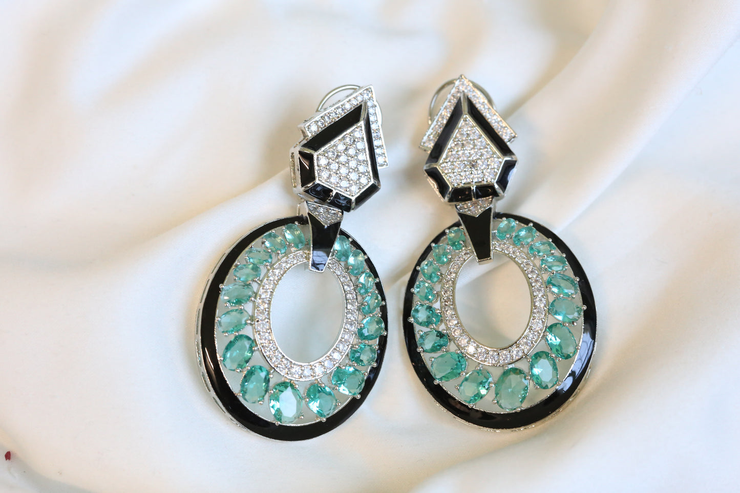 CZ Enamel Earrings