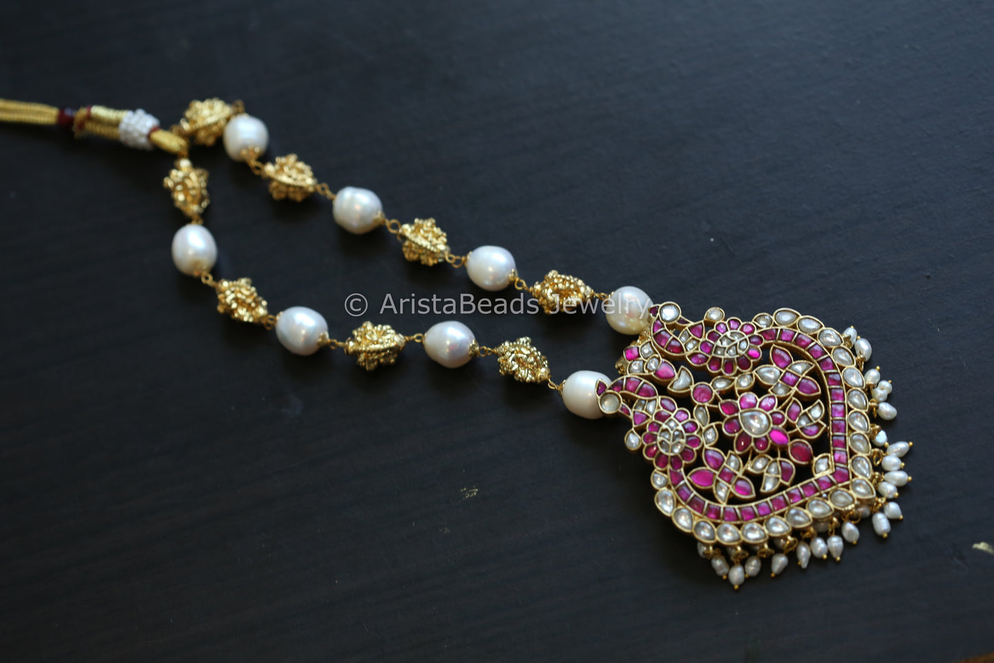 Real Jadau Necklace - Ruby