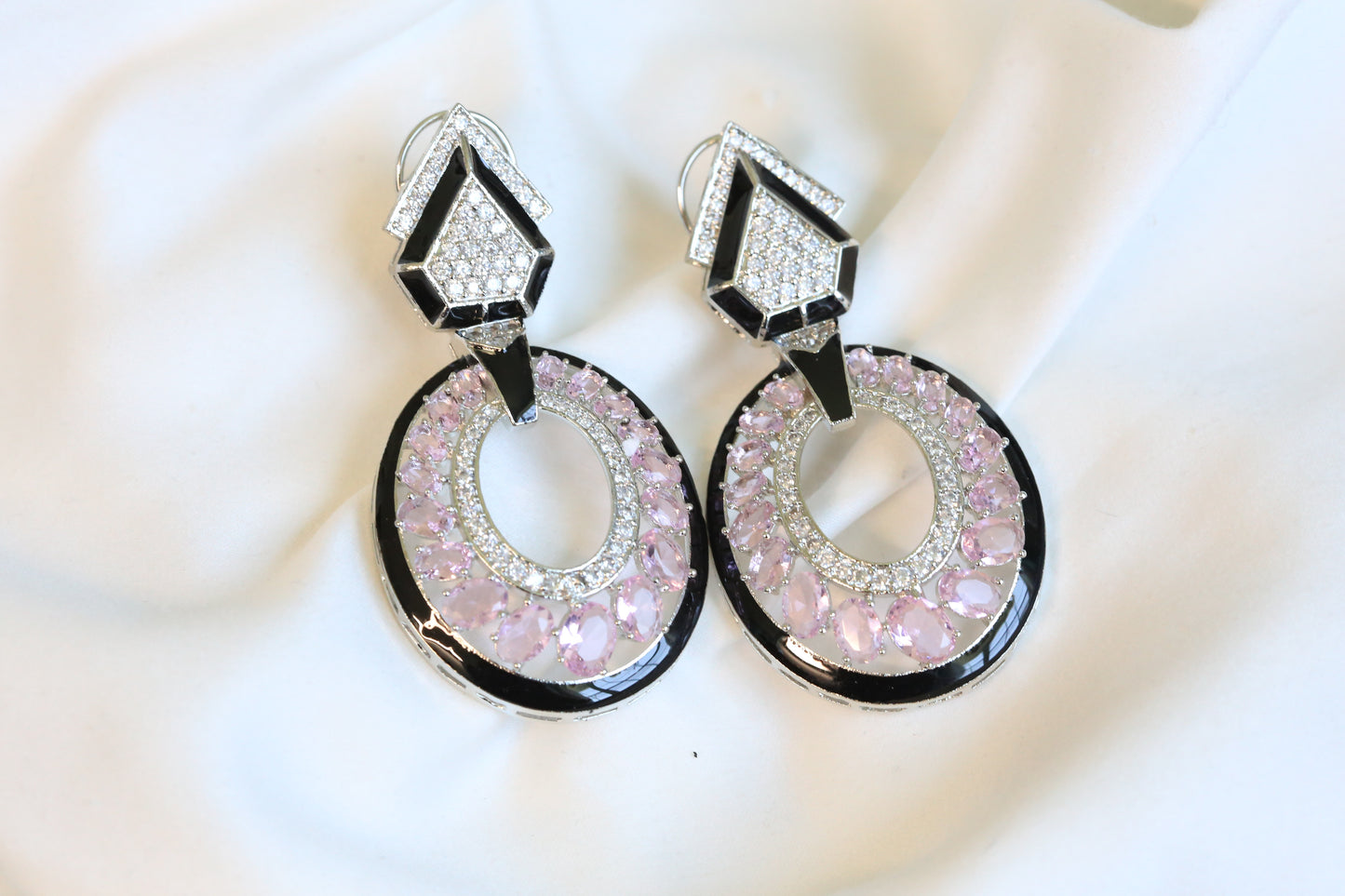 CZ Enamel Earrings
