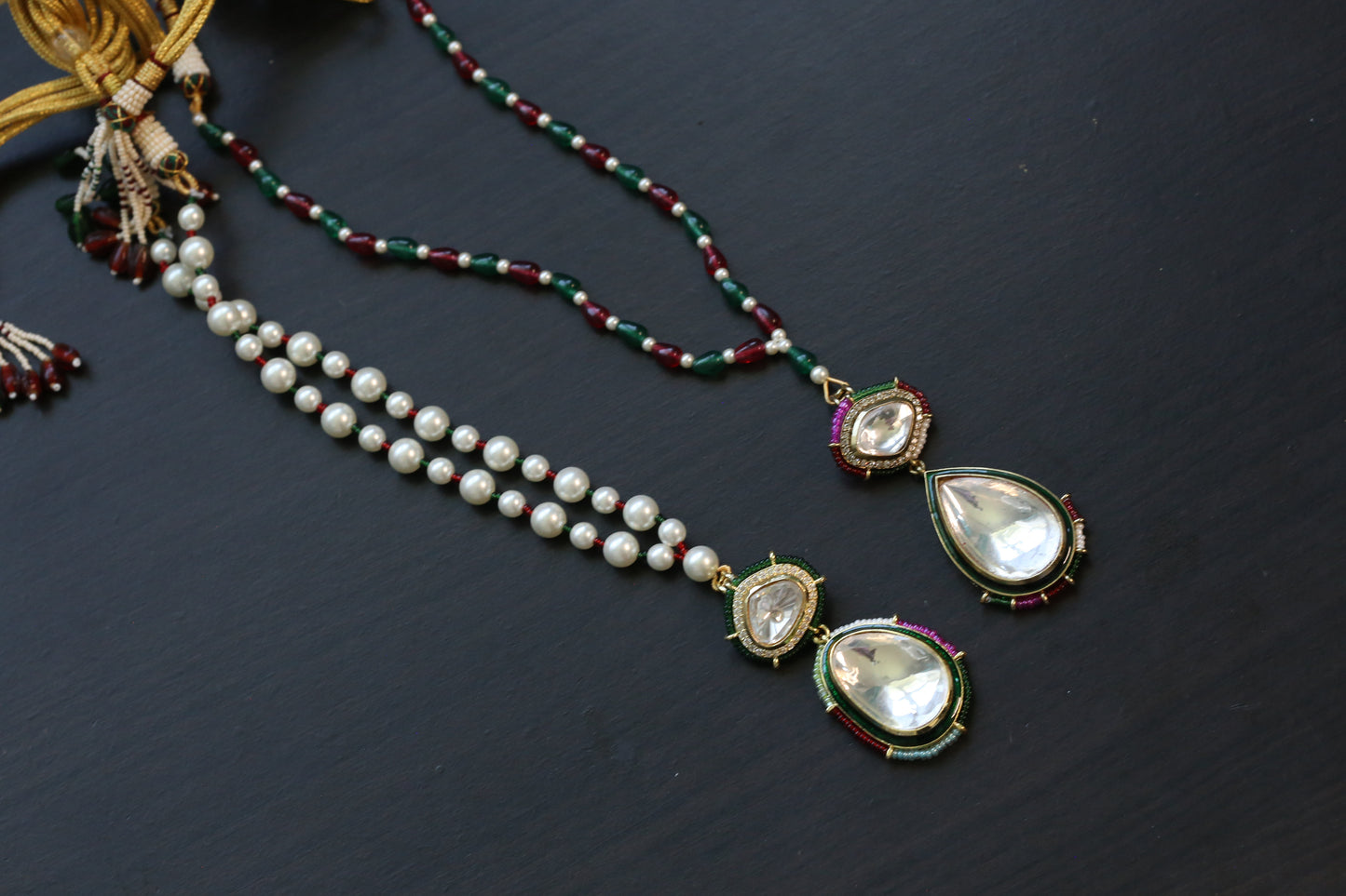 Multicolor Piroyi Big Polki Kundan Necklace