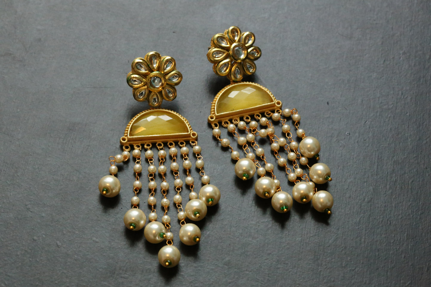 Yellow Candy Stone Earrings