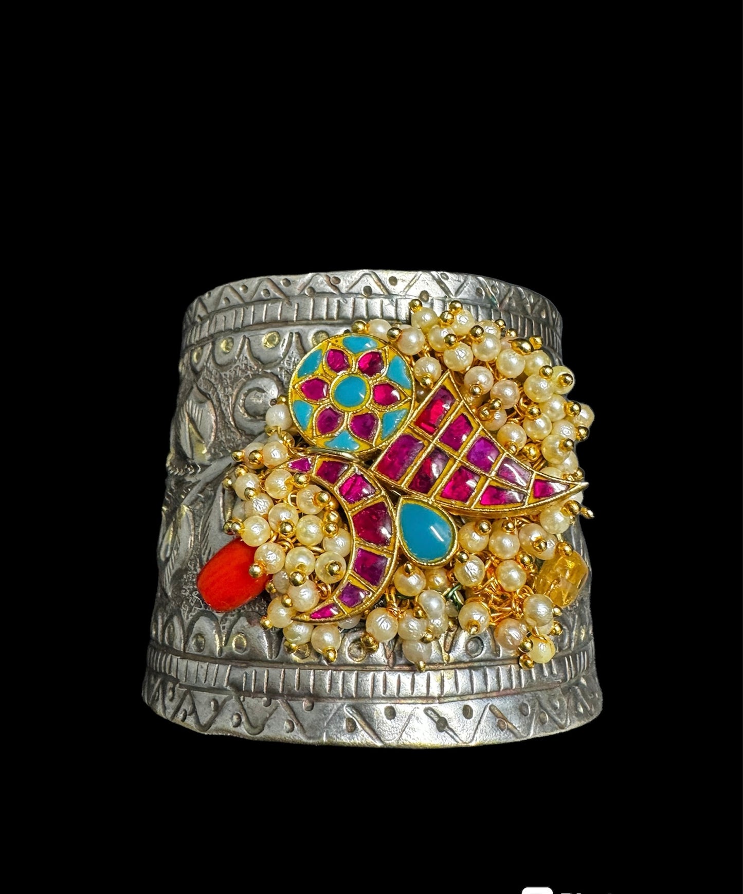 Designer Silver Look Alike Cuff