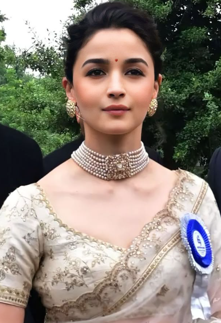Alia Pearl Kundan & CZ Choker Necklace Set